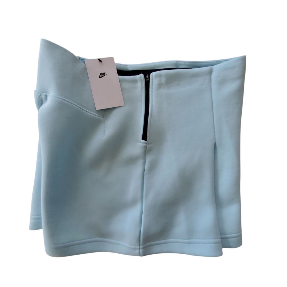 Nike Tech Sportswear Fleece High Rise 3" Pleated Shorts Blue Gym Nwt - Picture 6 of 8